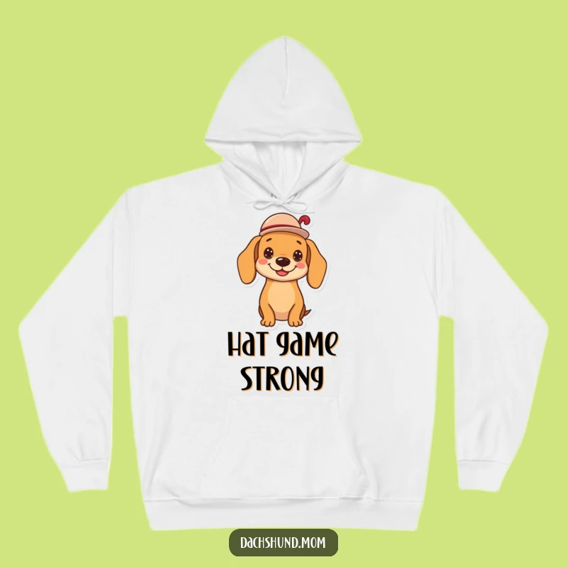 Cozy Funny Kawaii Dachshund Hat Tip Hoodie - Warm Polite Wiener Dog