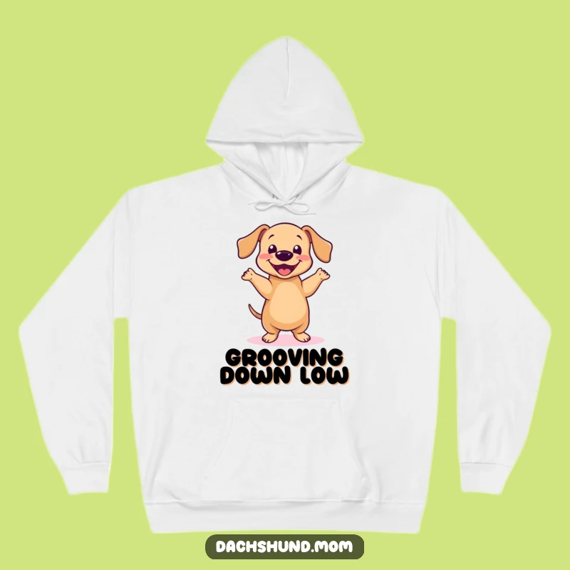 Funny Kawaii Dachshund Dance Hoodie: Cozy Up with a Happy Pup, Gift Idea!