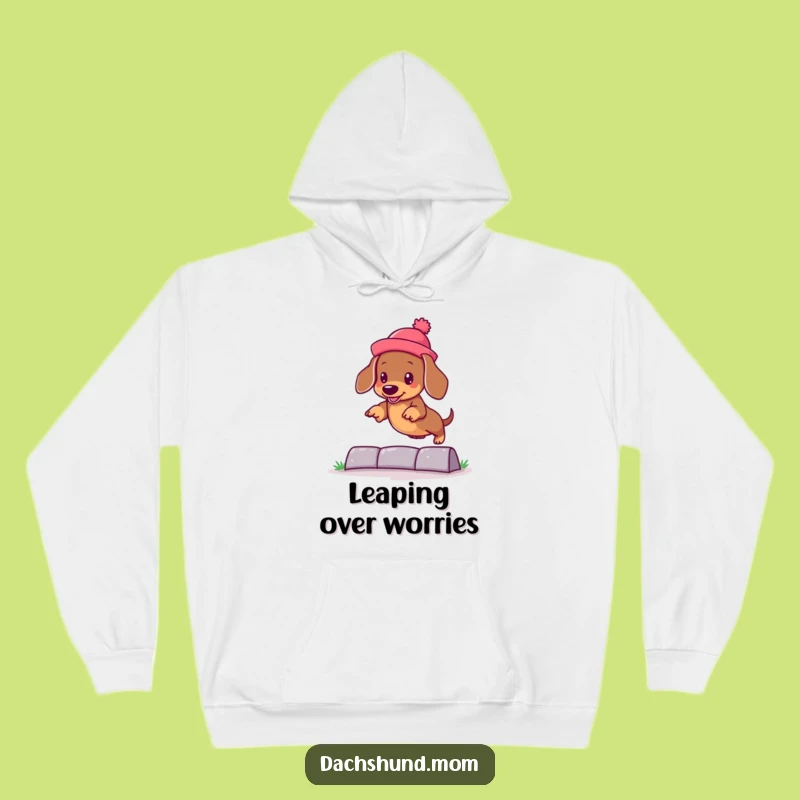Funny Kawaii Dachshund Hat Jump Hoodie: Cozy Comfort & Playful Style