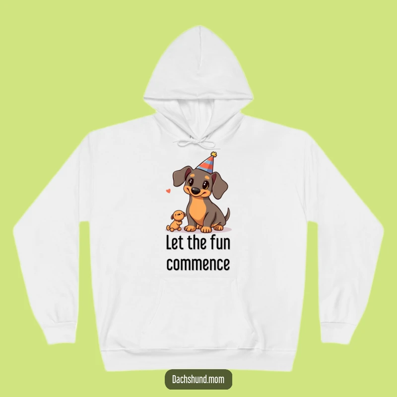 Funny Kawaii Dachshund Hoodie: Cozy Party Juggling Sweatshirt for Dog Fans