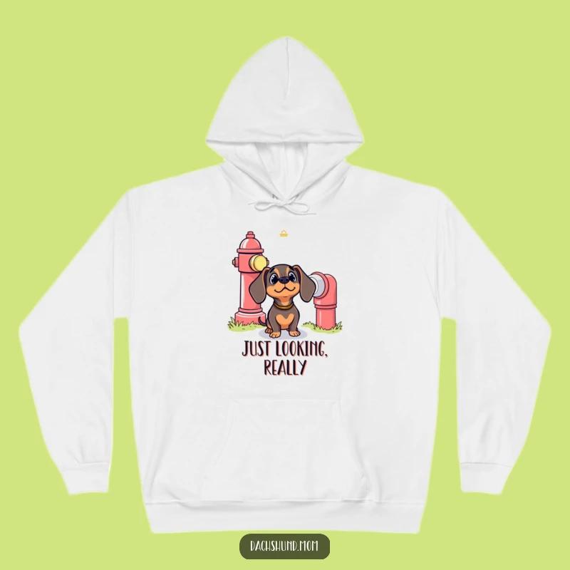 Funny Kawaii Dachshund Hydrant Hoodie: Cozy Bewildered Dog Comfort, Perfect Warm Funny Gift!