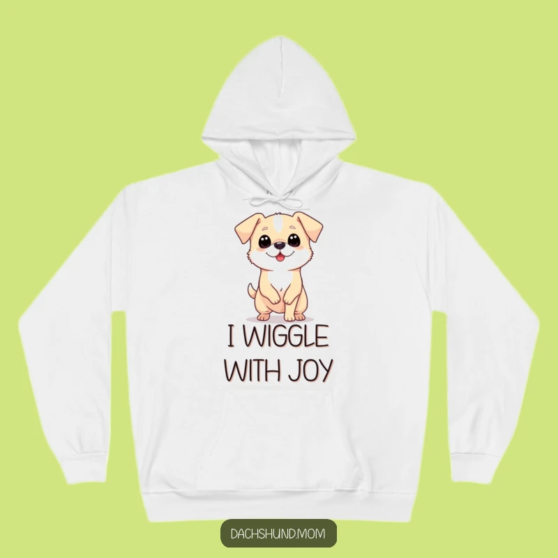 Funny Long Dog Wiggle Hoodie - Cozy & Enthusiastic Wiener Dog Gift