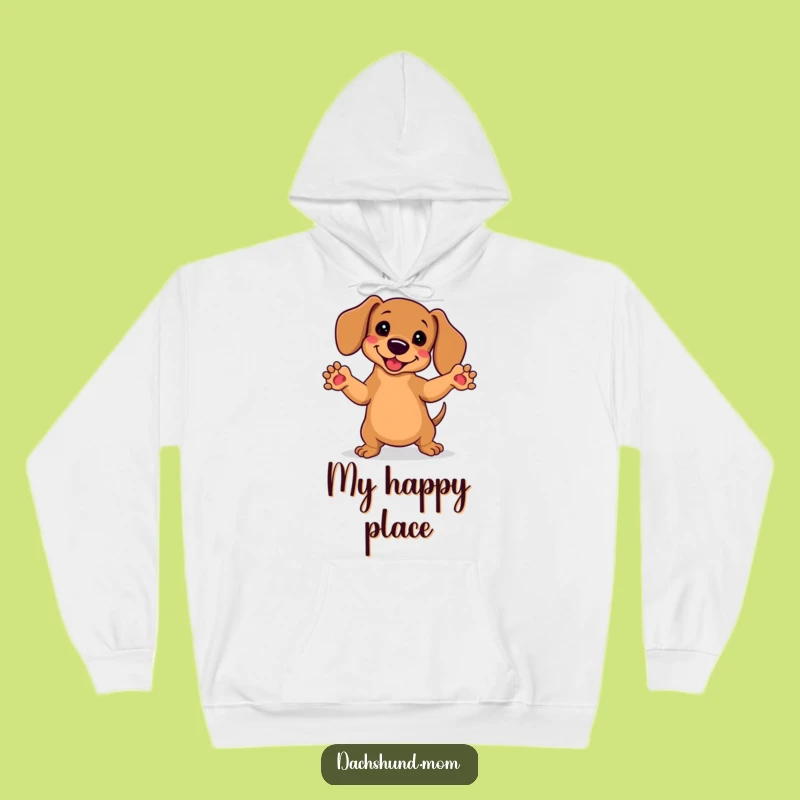 Funny Kawaii Dachshund Groovy Hoodie - Cozy & Hilarious Dog Lover Gift
