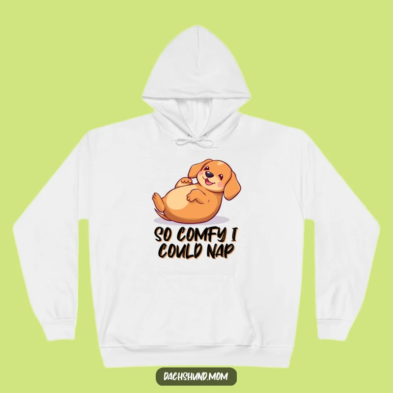 Funny Kawaii Dachshund Rolling Hoodie: Cozy and Hilarious Pup Apparel