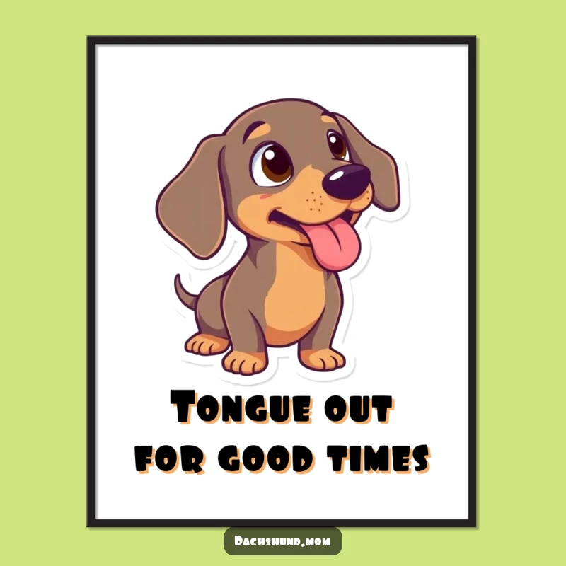 Free Printable Funny Surprised Dachshund Art - Hilarious Downloadable Wall Decor Gift