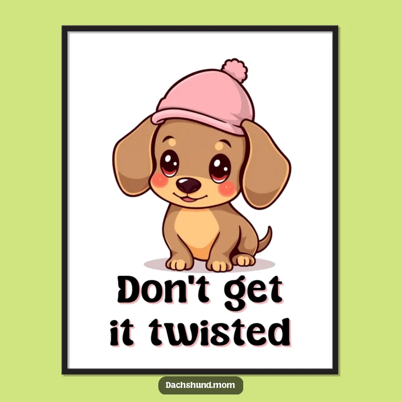 Free Printable Wall Art: Dachshund with Hat, Hilarious Downloadable Decor!