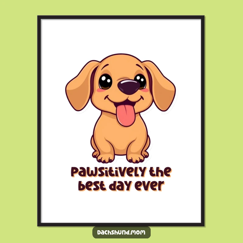 Free Printable Wall Art: Funny Playful Dachshund Art, Perfect for Dog Lover Downloadable Decor