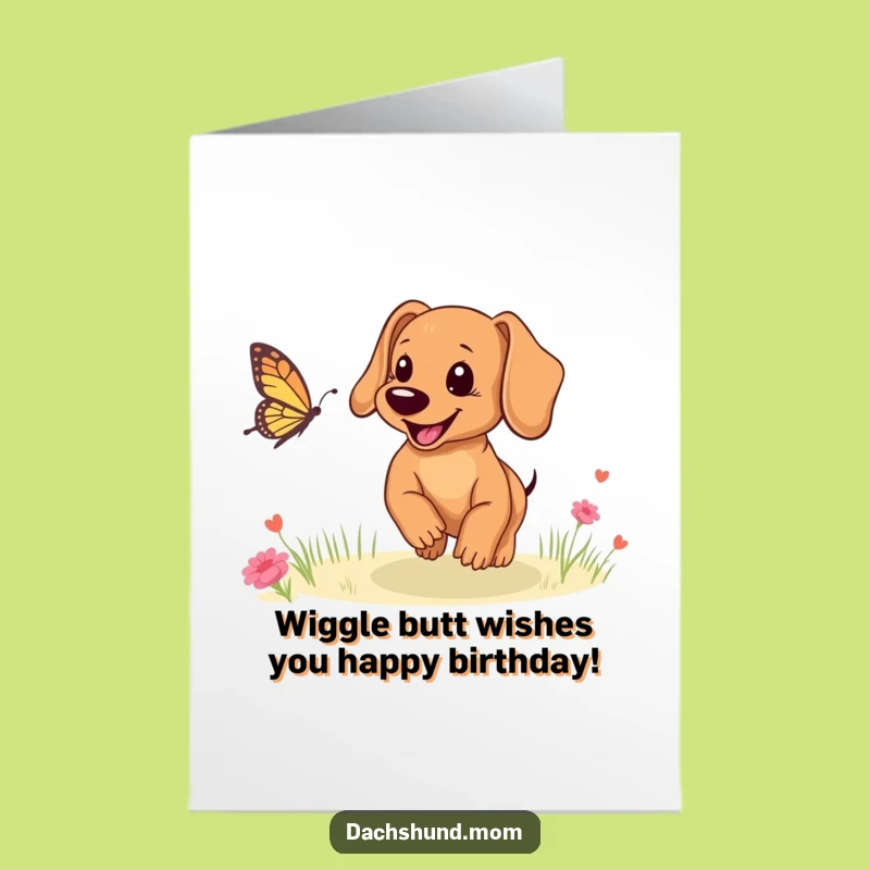 Free Printable Dachshund Birthday Card Funny Downloadable Gift for Dog Lovers