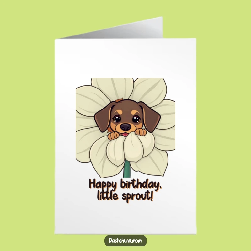 Free Printable Kawaii Dachshund Birthday Card - Cute Dog Surprise for Lovers Download