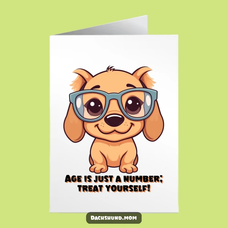 Funny Free Printable Dachshund Birthday Card: Goofy Dog Glasses Downloadable Gift