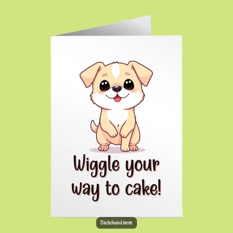 Zany Free Printable Long Dog Birthday Card: Wiggly Pup for a Hilarious Downloadable Gift