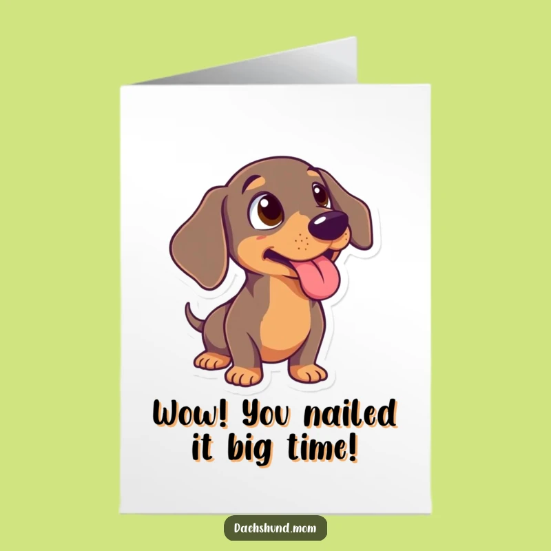 Free Printable Surprised Dachshund Congrats Card - Funny DIY Downloadable Gift