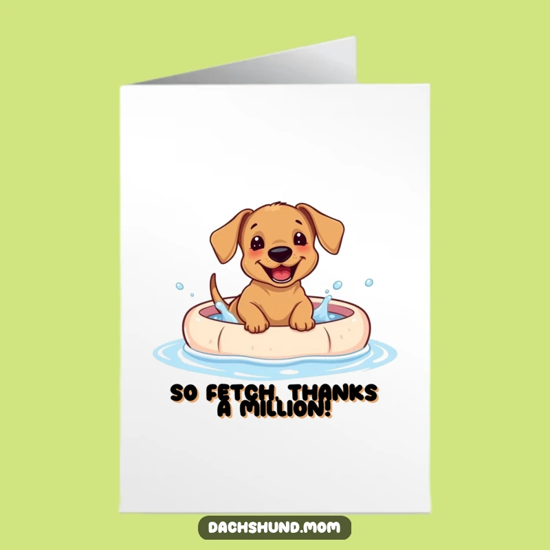 Free Printable Dachshund Thank You Card: Funny Splashy Downloadable Gift