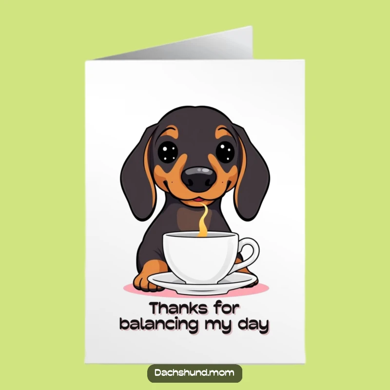 Free Printable Funny Dachshund Thank You Card - Adorable DIY Downloadable Gift