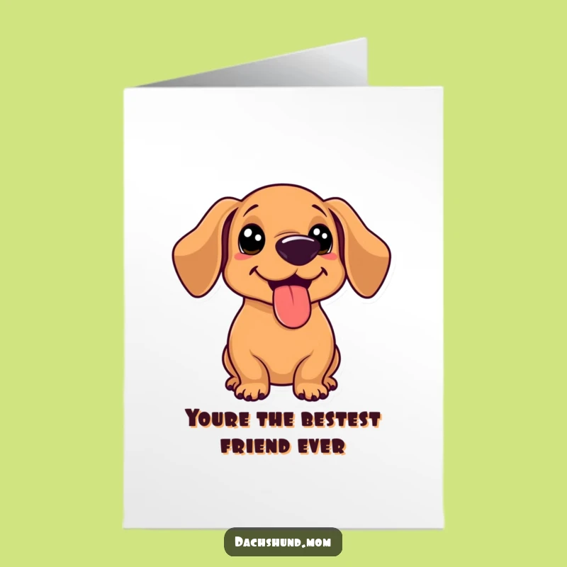 Free Printable Thank You Card: Adorable Kawaii Dachshund Expressing Gratitude, Downloadable Gift