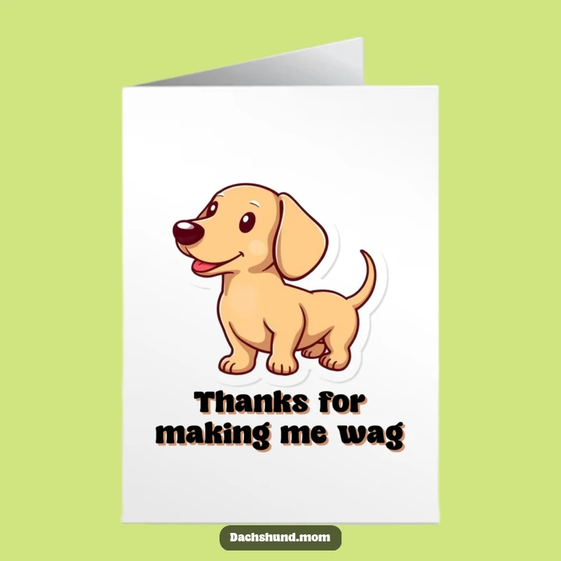 Free Printable Thank You Card: Happy Dachshund Wag - Heartfelt Download