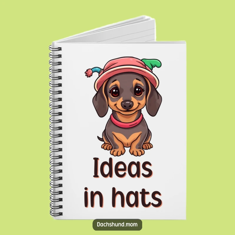 Funny Dachshund Hat Collection Notebook - Wiener Dog Journal for Ideas