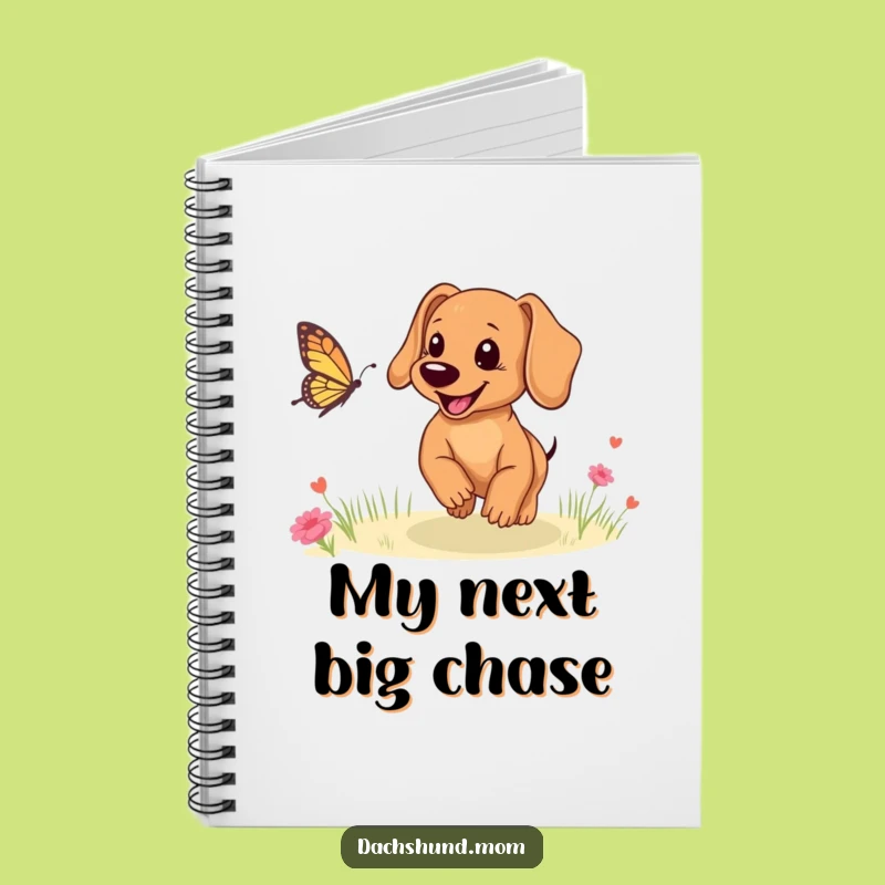 Funny Dachshund Puppy Butterfly Notebook: Jot Down Ideas with Joy