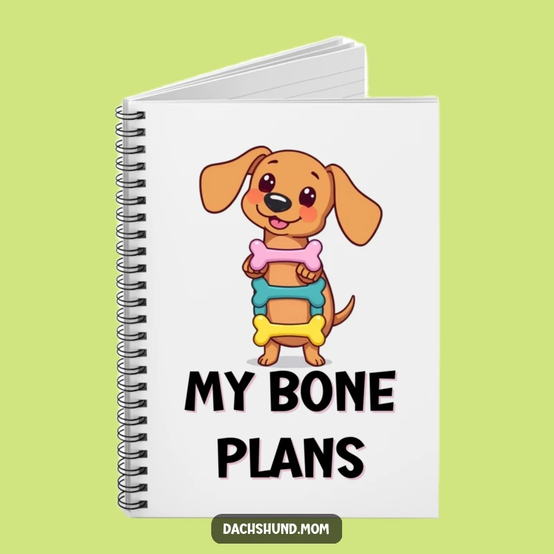 Funny Kawaii Dachshund Bone Balance Notebook - Talented Wiener Dog Journal