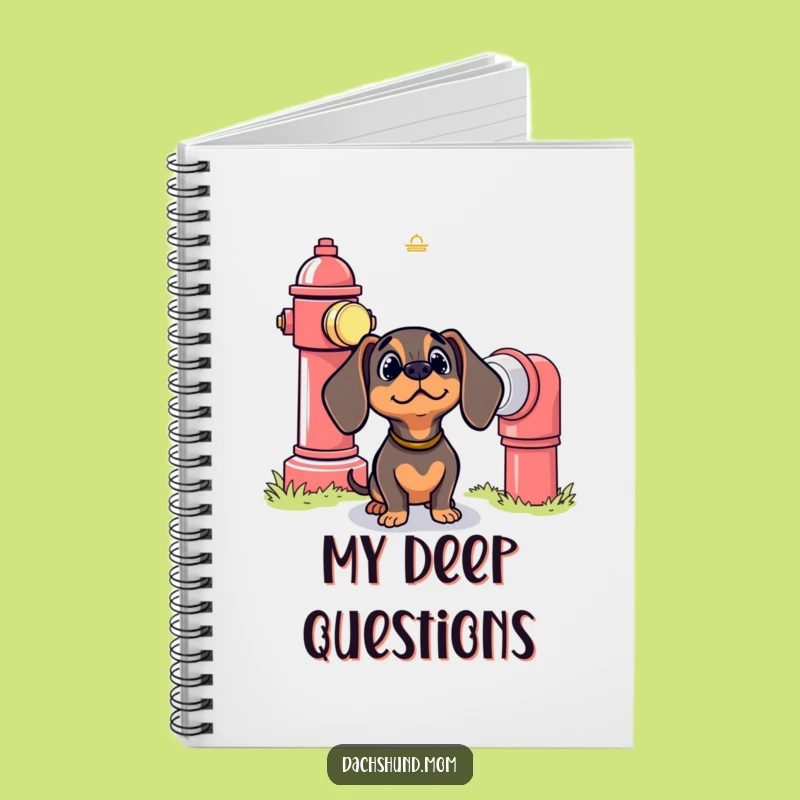 Funny Kawaii Dachshund Journal: Hydrant Wonder Notes, Perfect Cute Funny Gift!