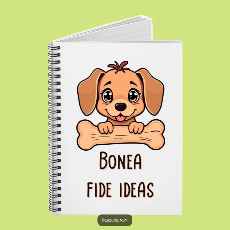 Funny Kawaii Dachshund Notebook: Bone Peek Journal, Creative Gift