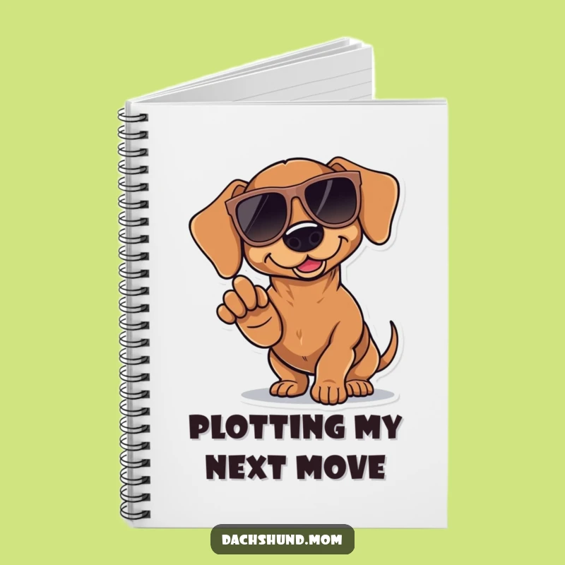 Funny Kawaii Dachshund Notebook: Cool Sunglasses Journal for Dog Fans