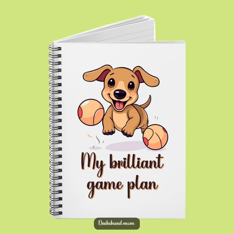 Funny Kawaii Dachshund Notebook: Jot Down Playful Ideas, Excited Pup, Perfect Funny Gift