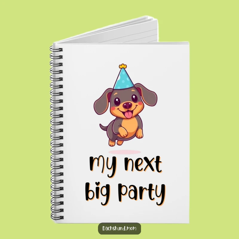 Funny Kawaii Dachshund Party Notebook: Party Plans, Humorous Gift