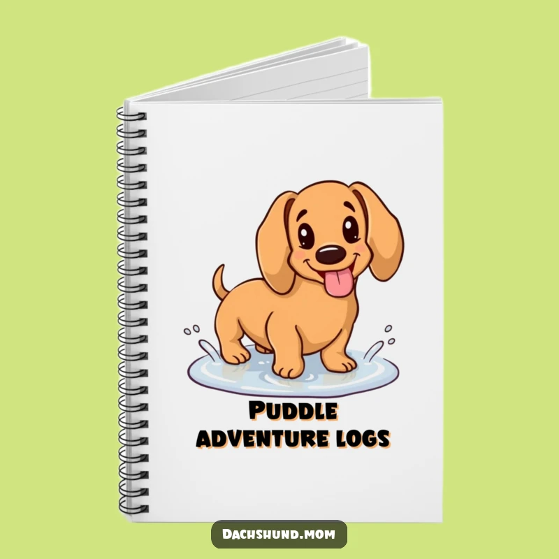 Funny Kawaii Dachshund Puddle Notebook: Happy Journal, Cute Gift