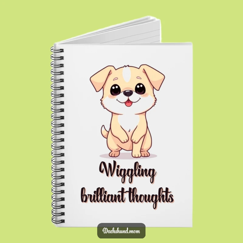 Funny Long Dog Wiggle Notebook - Enthusiastic Dog Journal, Hilarious Gift