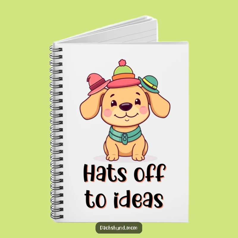 Funny Kawaii Dachshund Notebook: Hat Balancing Journal, Creative Gift