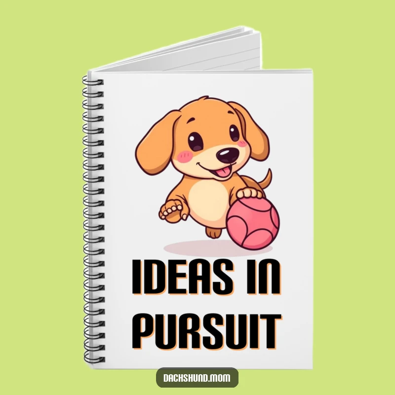 Funny Kawaii Dachshund Notebook: Rosy Cheeks Ball Chase Journal, Gift