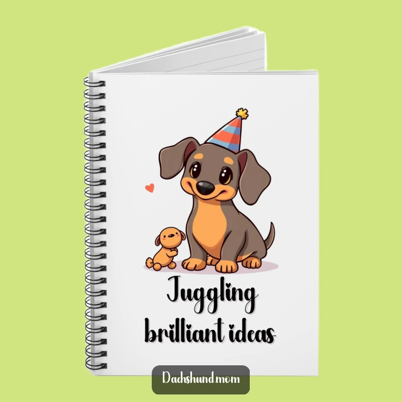 Funny Kawaii Dachshund Notebook: Party Juggling Journal for Dog Lovers