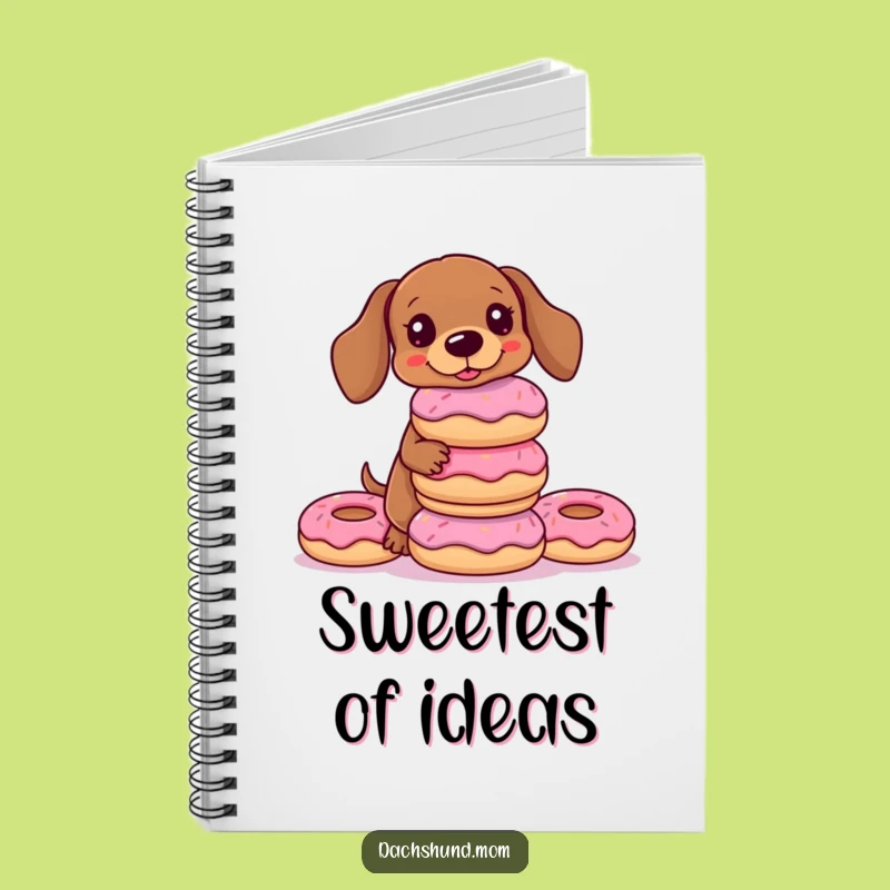 Kawaii Dachshund Donut Notebook: Funny Journal of Balancing Acts