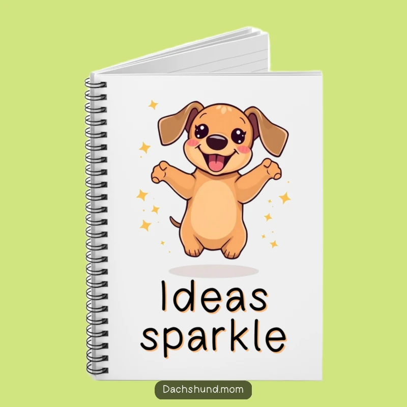 Kawaii Dachshund Notebook: Funny Journal of Sparkly Jumps