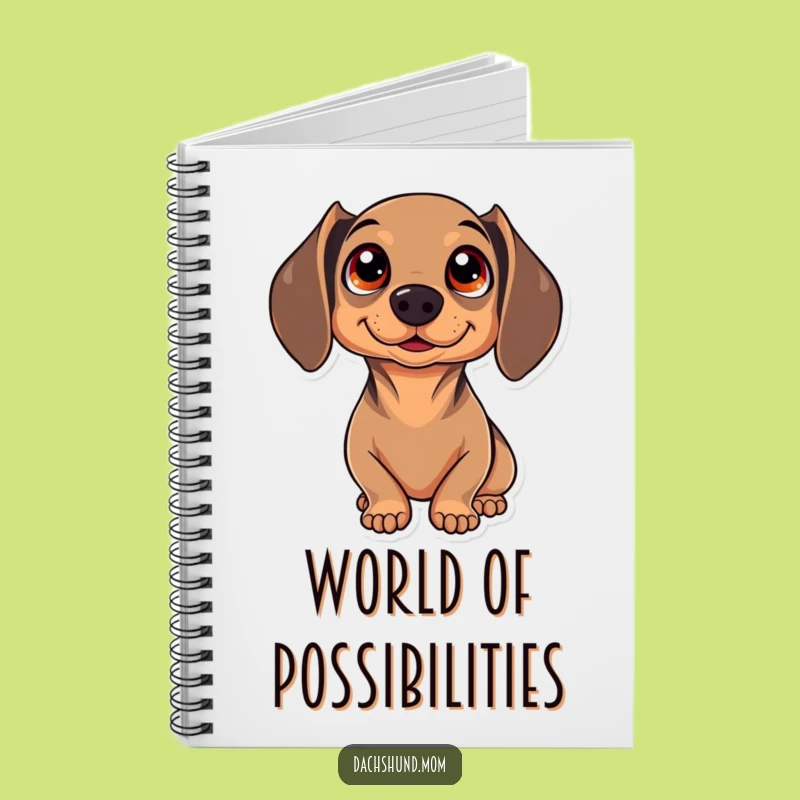 Kawaii Dachshund Notebook: Funny Journal with Sparkling Eyes of Wonder