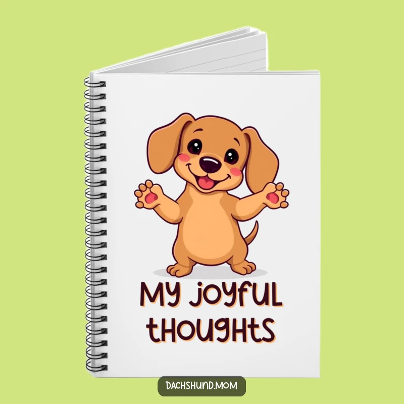 Funny Kawaii Dachshund Dance Steps Notebook - Hilarious Dog Gift for Notes