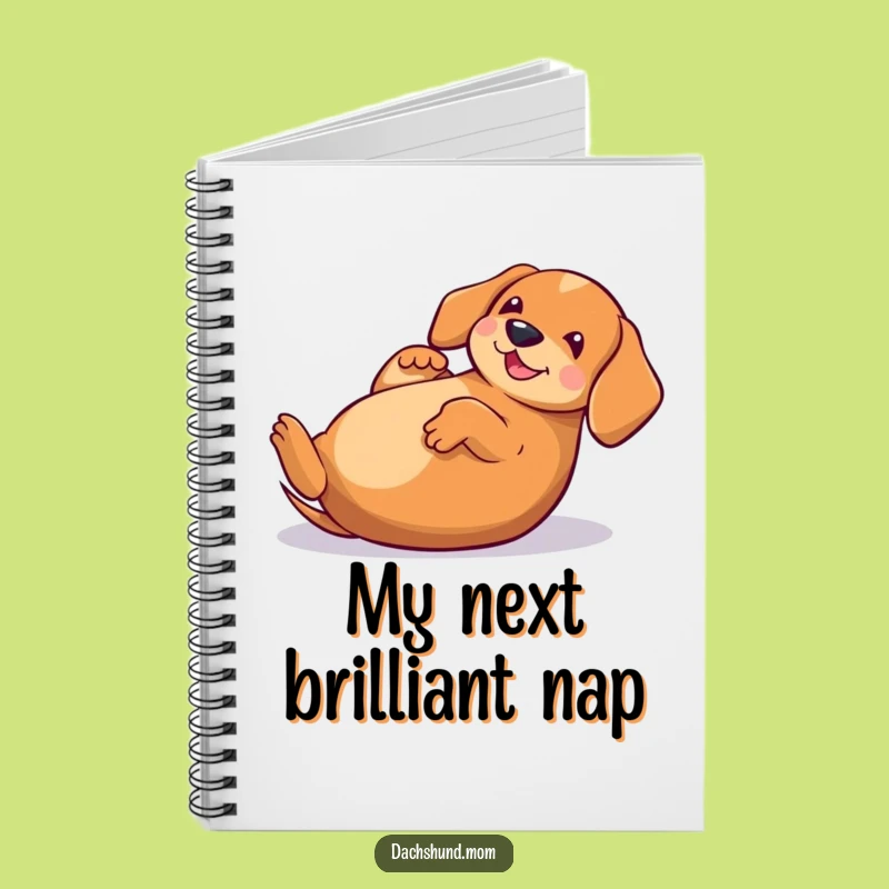 Funny Kawaii Dachshund Rolling Notebook: Jot Down Ideas with Canine Comedy