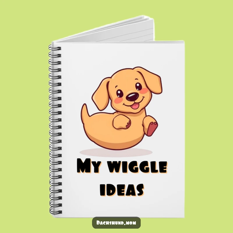 Funny Kawaii Dachshund Wiggle Notebook - Cute Wiener Dog Journal Gift