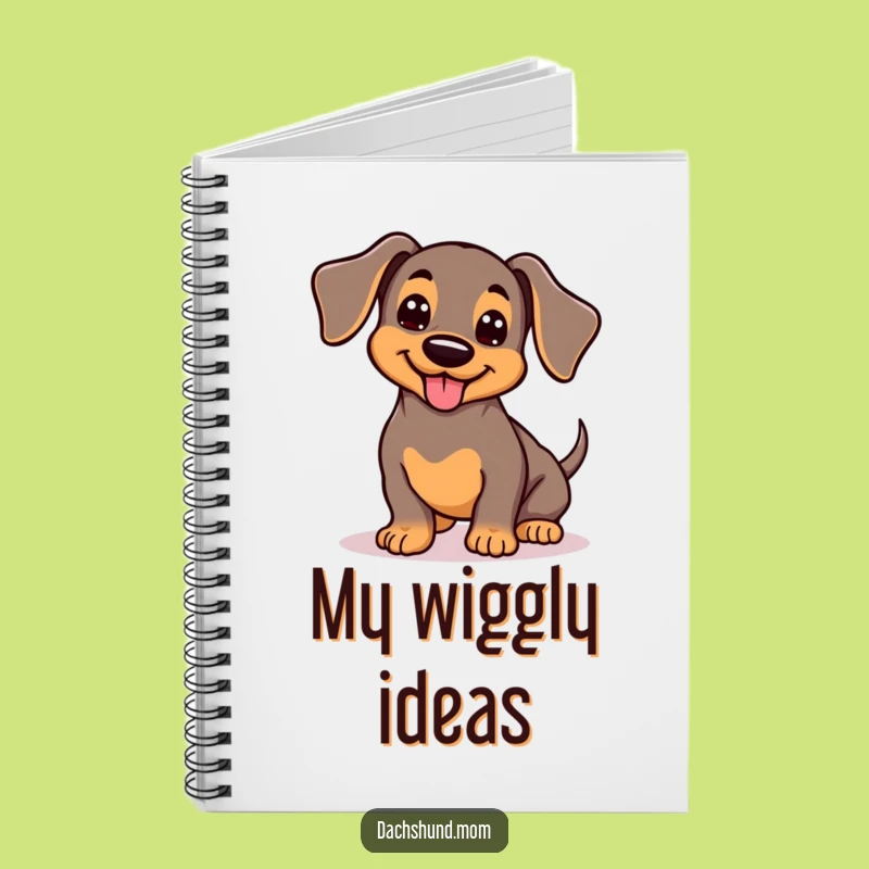 Funny Kawaii Dachshund Notebook: Jot Down Joyful Thoughts, Wiggling Pup, Perfect Funny Gift