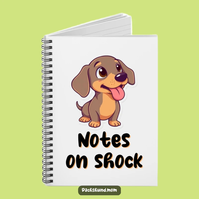 Funny Surprised Dachshund Tongue Out Notebook - Wiener Dog Journal for Thoughts