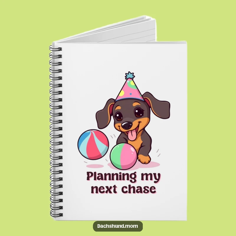 Funny Kawaii Dachshund Party Notebook for Ideas & Gifts