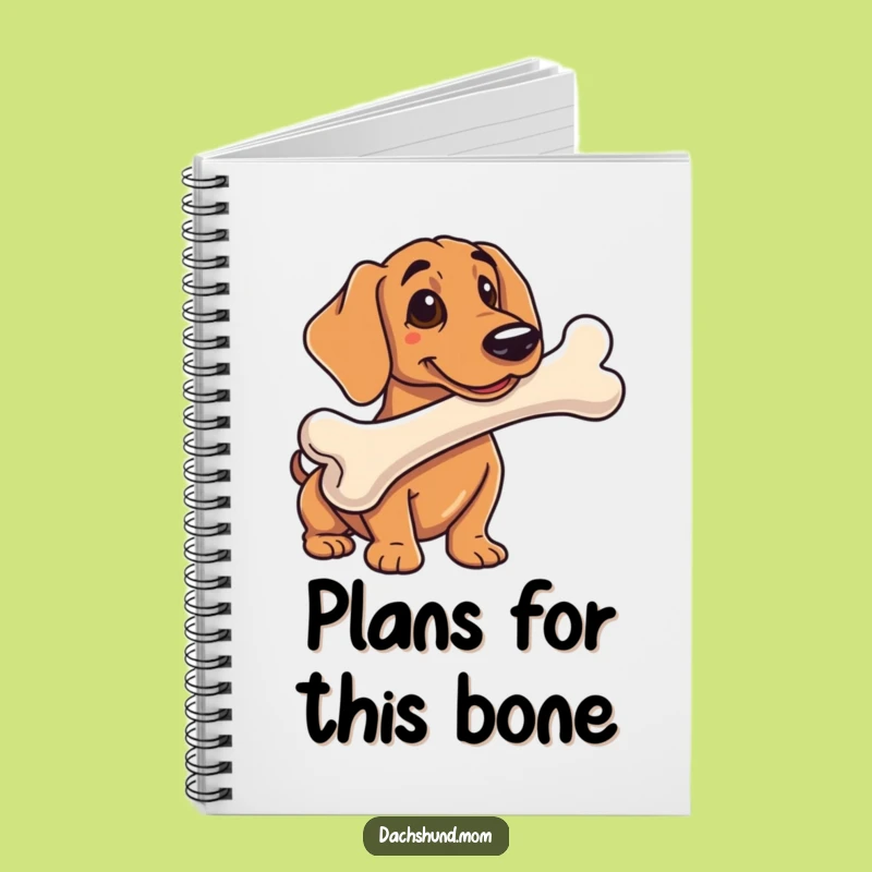 Funny Dachshund Bone Notebook: Sausage Dog Treasure Journal Gift