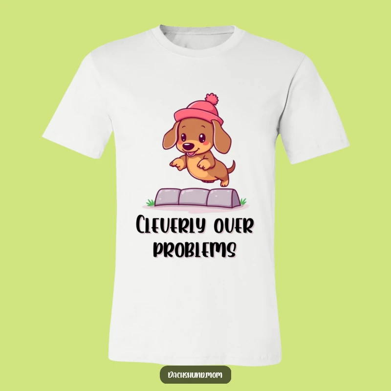 Funny Kawaii Dachshund Hat Jump T-Shirt: Wearable Whimsy & Dog Humor