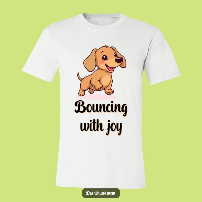 Funny Dachshund Hopping T-Shirt - Energetic Wiener Dog Apparel