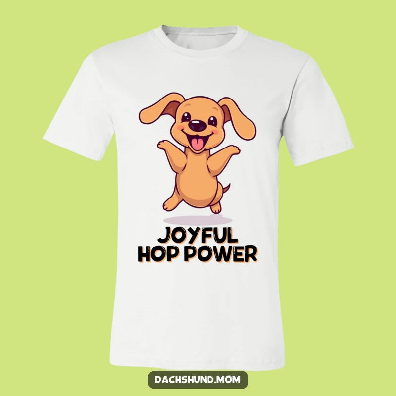 Funny Kawaii Dachshund Hop Tee - Long Body Wiener Dog Shirt