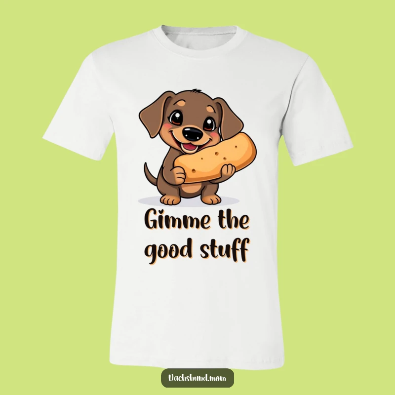 Funny Kawaii Dachshund Treat T-Shirt: Goofy Dog Tee Gift
