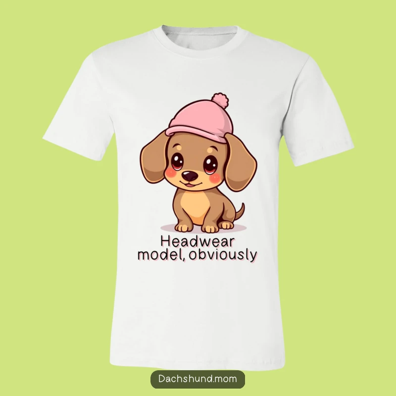 Funny Kawaii Dachshund Hat T-Shirt: Stylish and Hilarious Dog Tee
