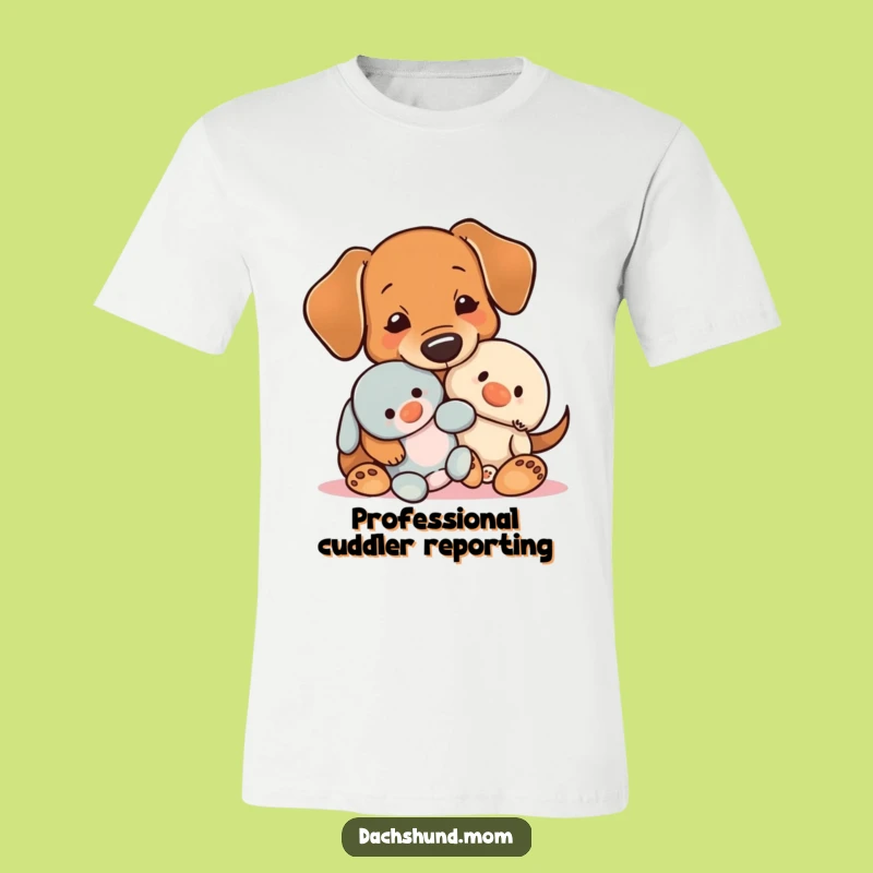 Funny Kawaii Dachshund Snuggle T-Shirt: Cozy and Heartwarming Pup Apparel