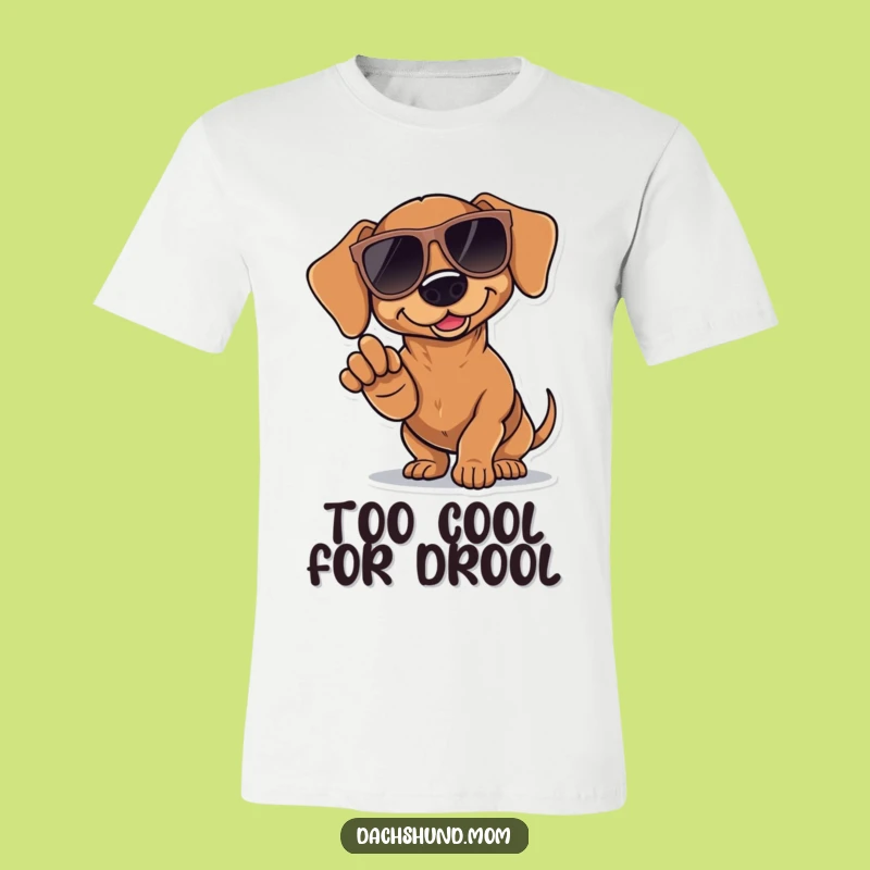 Funny Kawaii Dachshund Sunglasses T-Shirt: Dramatic Dog Tee Gift